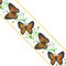 Designer’s Shop Monarch Butterfly Wired Ribbon – 2.5 Inch x 10 Yards, White Canvas Ribbon with Orange Butterfly & Floral Print, WR 63-5234